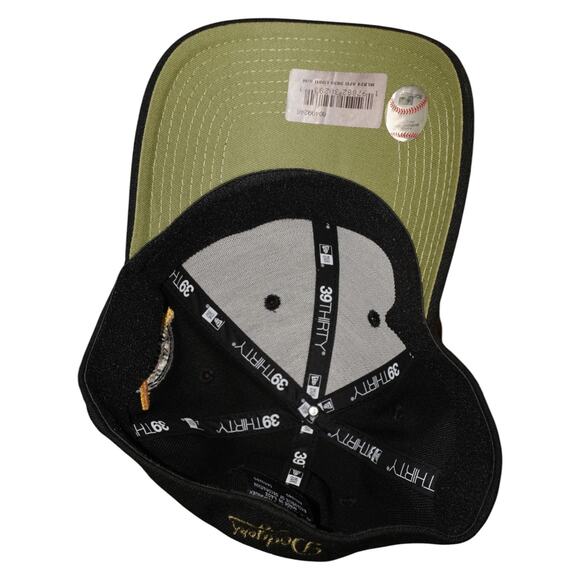 New Era 39THIRY Los Angeles Dodgers Hat Black Camo LA Logo Gold Stars Fitted Cap - Picture 6 of 6